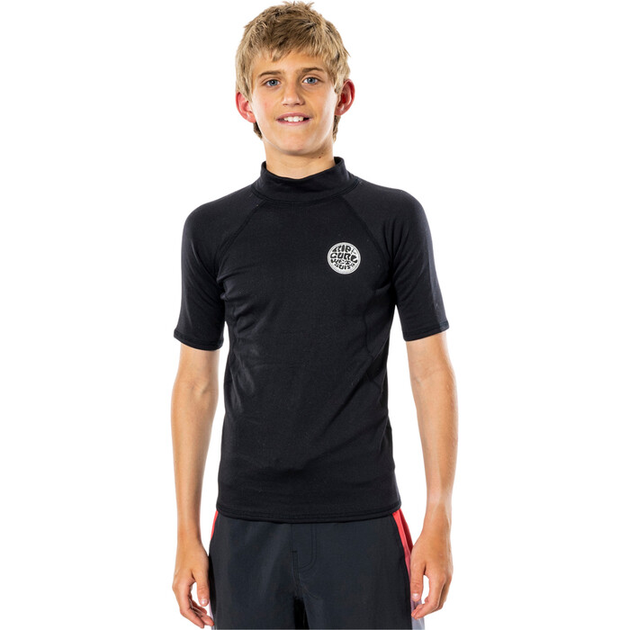 2024 Rip Curl Junior Thermopro Short Sleeve Top WLYYCB - Black